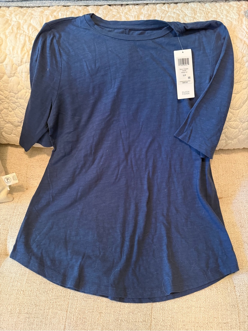 Eileen Fisher Slubby Organic Cotton Jersey Short-Sleeve Crewneck Tee